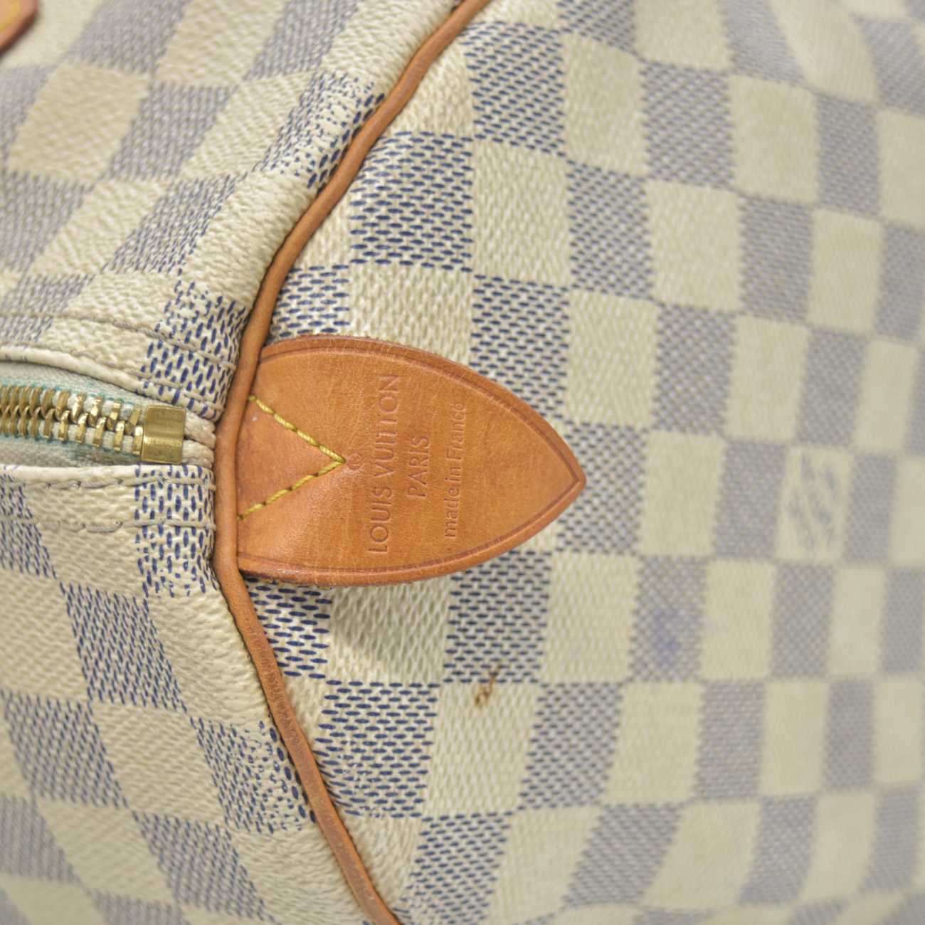 $1550 2010 Louis Vuitton Speedy 30 Damier Azur DU1170