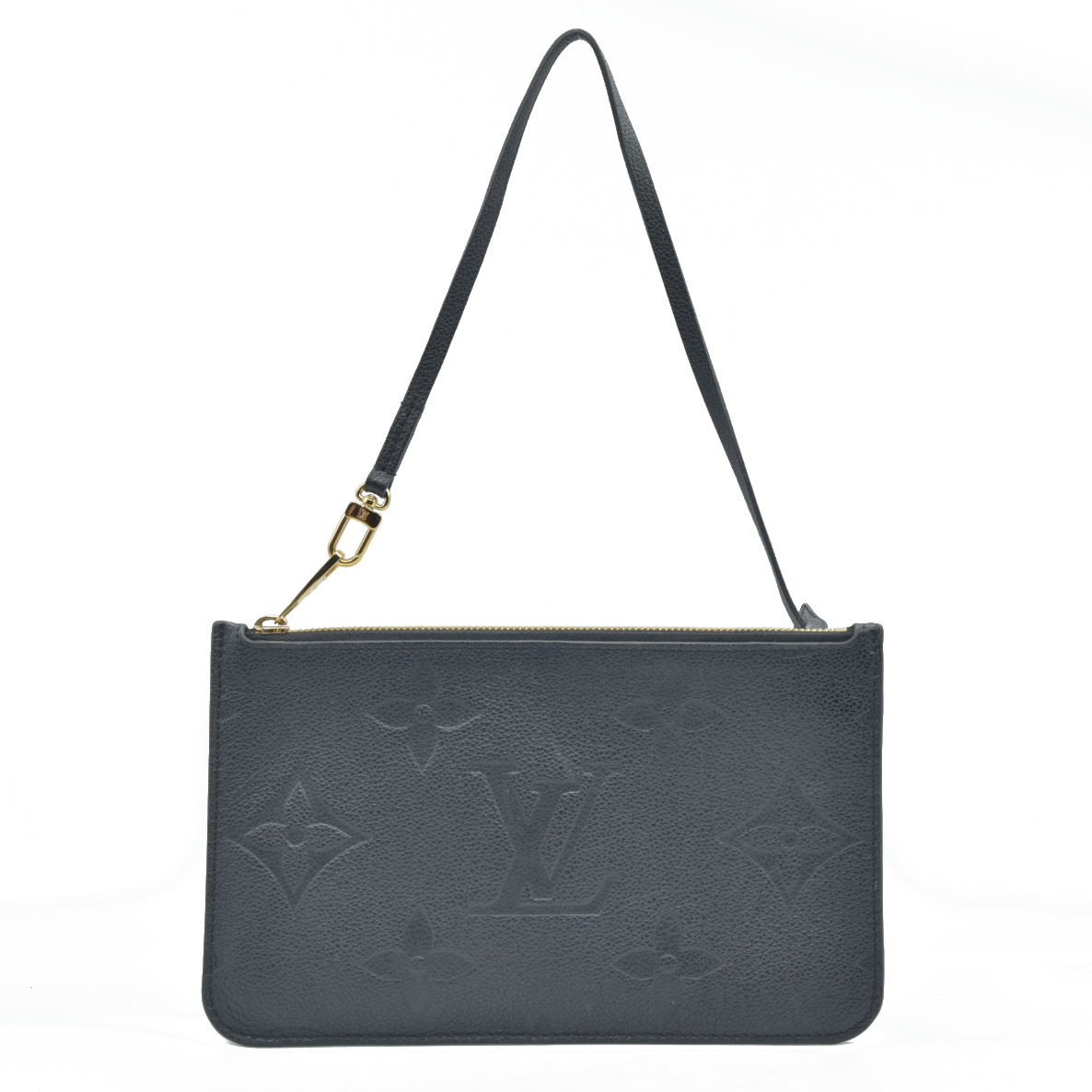 $1200 Louis Vuitton Empreinte Monogram Giant Neverfull MM Pochette Black