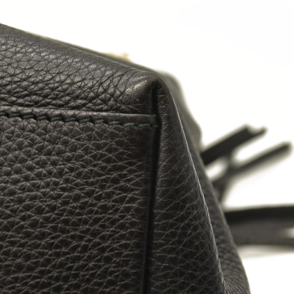 Gucci  Pebbled Calfskin Medium Soho Chain Shoulder Bag Black