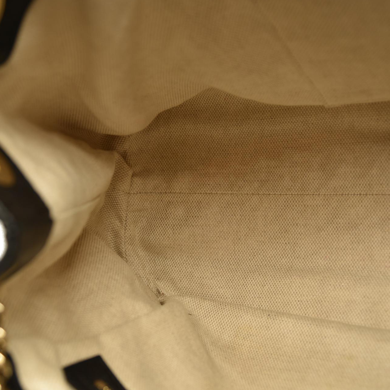 Gucci  Pebbled Calfskin Medium Soho Chain Shoulder Bag Black