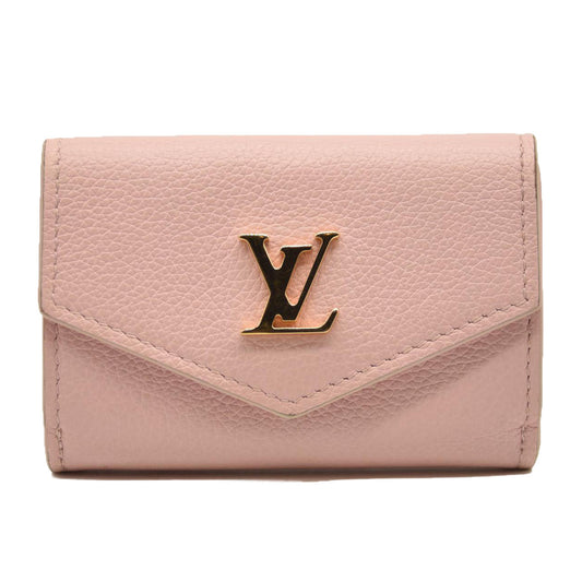 LOUIS VUITTON Soft Calfskin My Lockme Compact Wallet Soft Pink