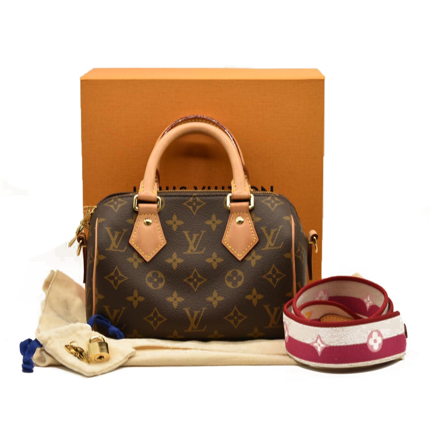 Louis Vuitton  Monogram Speedy Bandouliere 20 Fuchsia