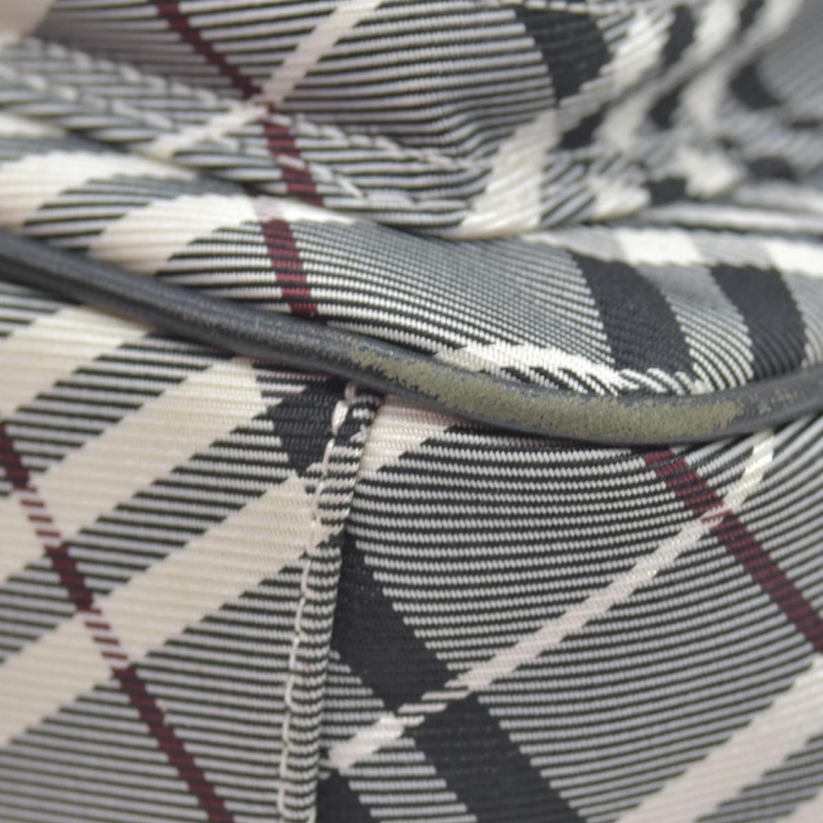 $1095 BURBERRY Nova Check Blue Label Shoulder Bag Nylon Blue CONSIGNMENT