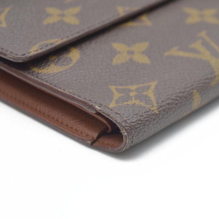 AUCTION $725 Louis Vuitton Monogram Porte Tresor International Trifold Long Wallet TH0956