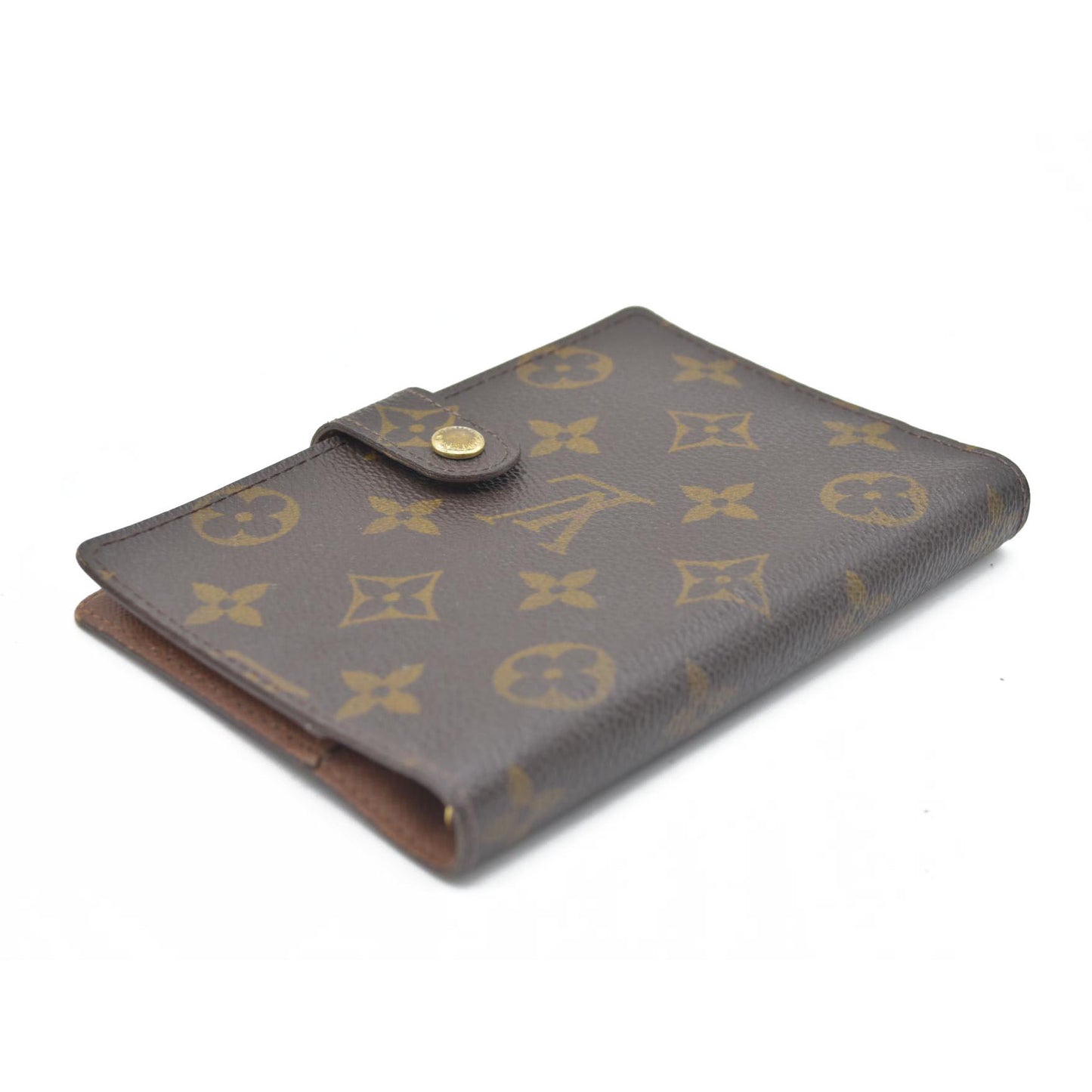 $505  Louis Vuitton Monogram Agenda PM Notebook Cover Brown CA0969
