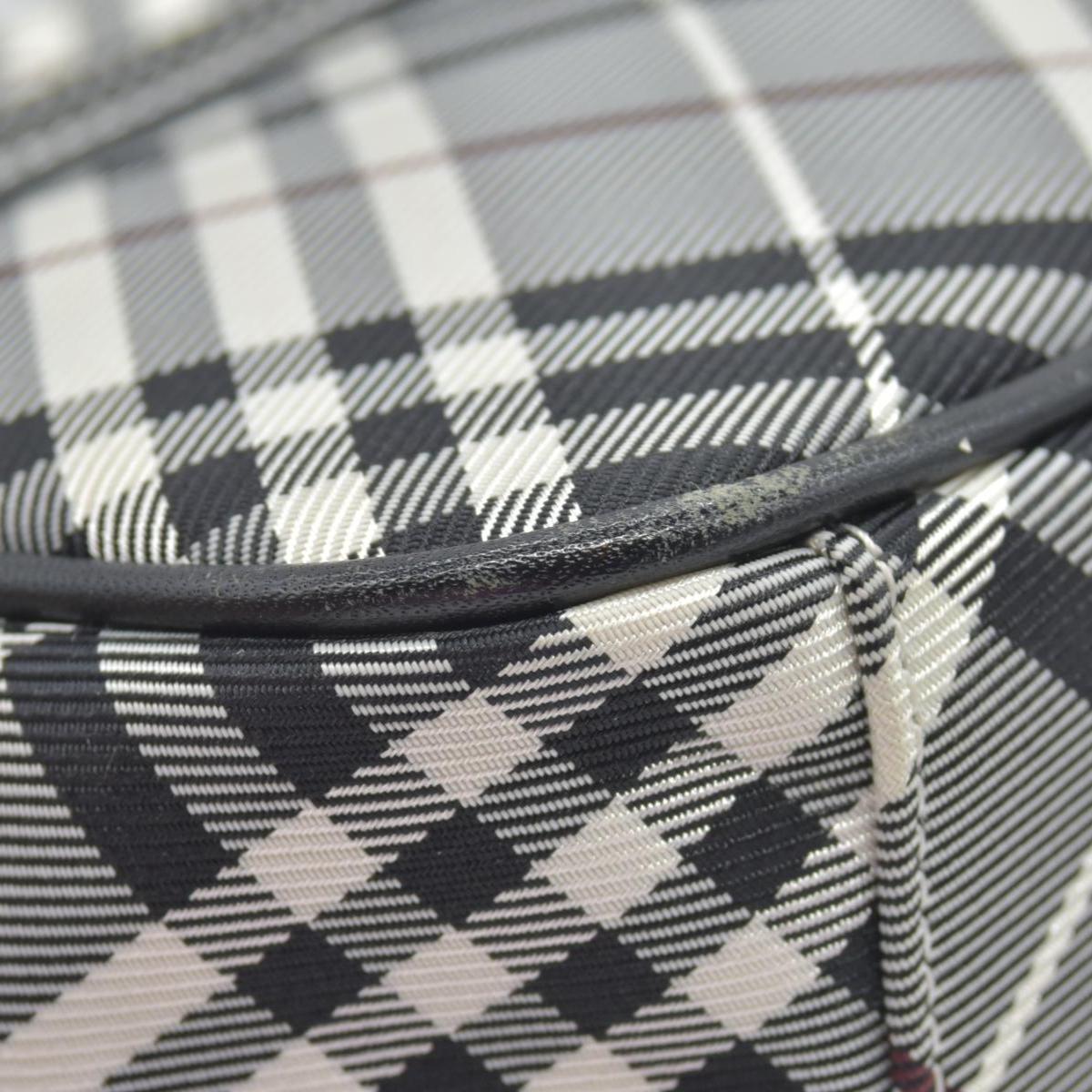 $1095 BURBERRY Nova Check Blue Label Shoulder Bag Nylon Blue CONSIGNMENT