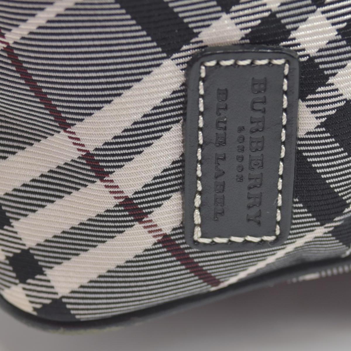 $1095 BURBERRY Nova Check Blue Label Shoulder Bag Nylon Blue CONSIGNMENT