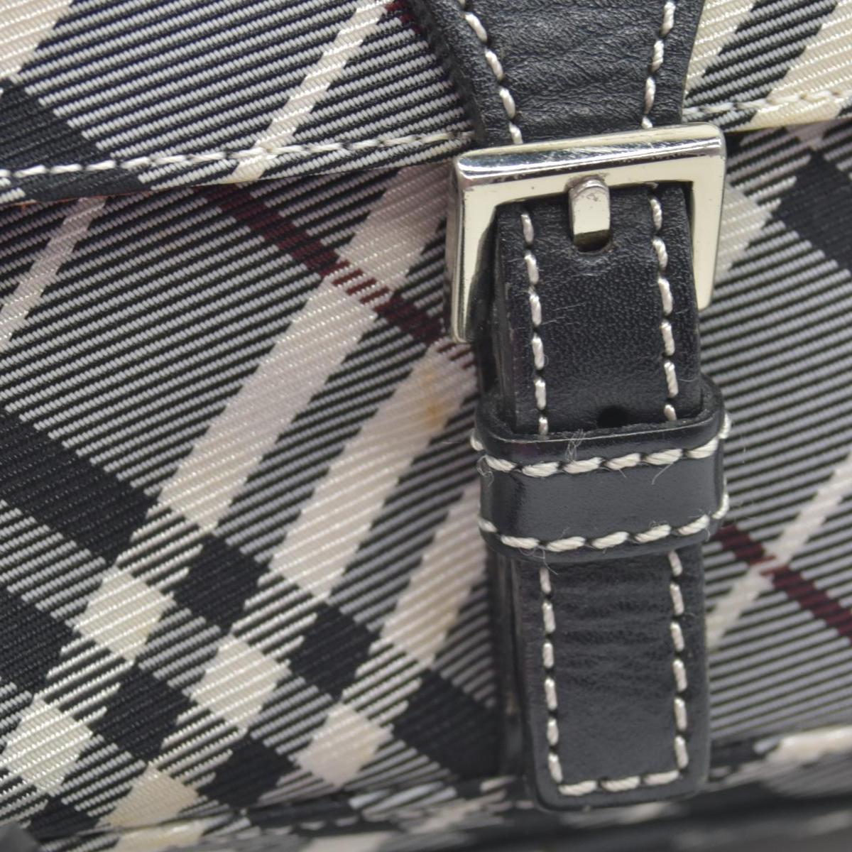 $1095 BURBERRY Nova Check Blue Label Shoulder Bag Nylon Blue CONSIGNMENT