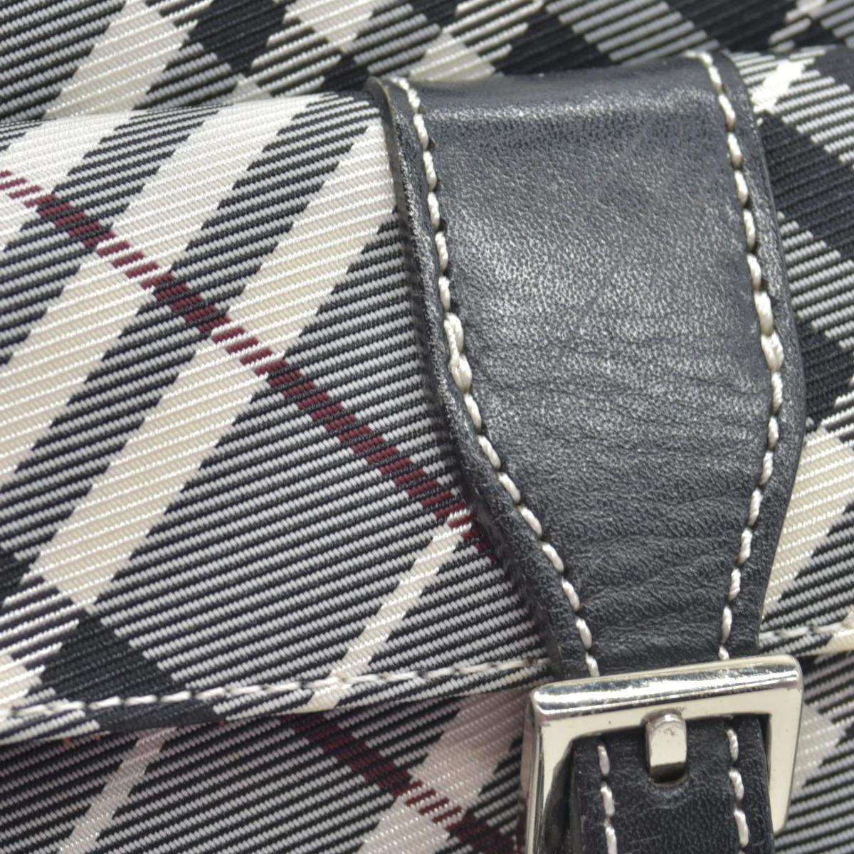 $1095 BURBERRY Nova Check Blue Label Shoulder Bag Nylon Blue CONSIGNMENT