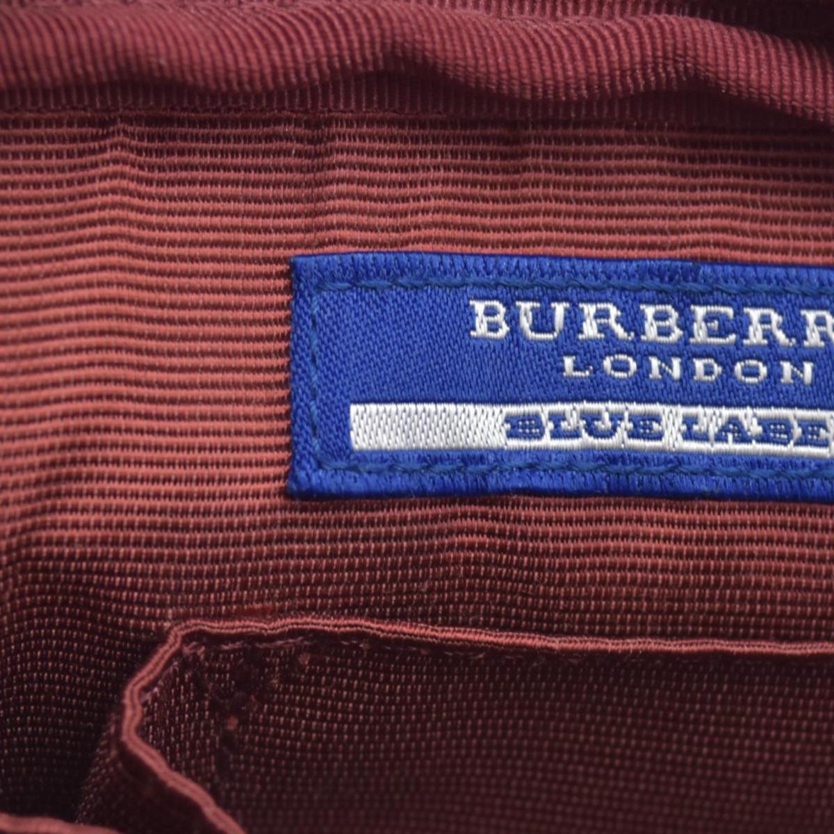 $1095 BURBERRY Nova Check Blue Label Shoulder Bag Nylon Blue CONSIGNMENT
