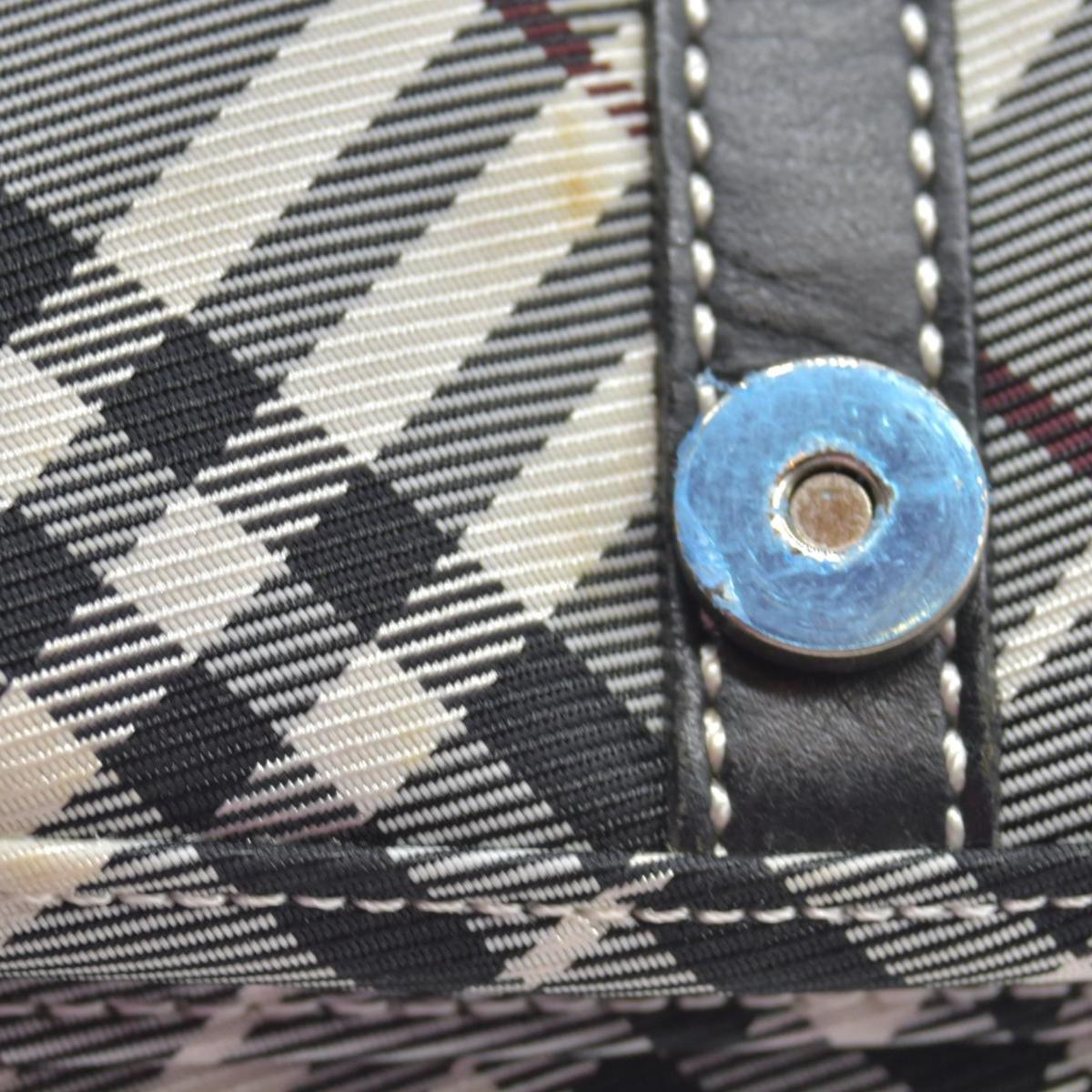 $1095 BURBERRY Nova Check Blue Label Shoulder Bag Nylon Blue CONSIGNMENT