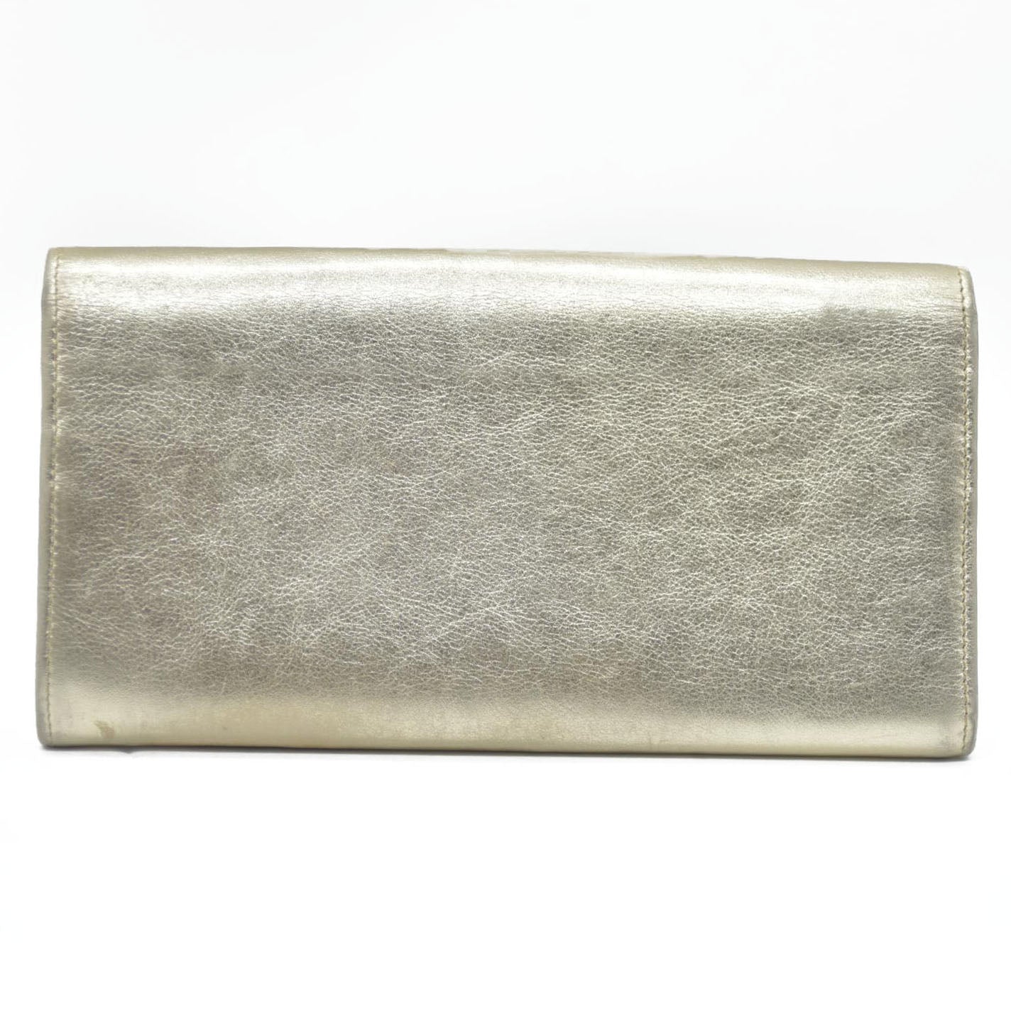 Must de Cartier $750 Love Collection Leather Bifold Long Wallet Gold/7BH0231