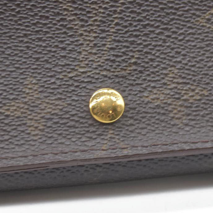 $560 Louis Vuitton Monogram Porte Monnaie Billets Tresor Bifold Wallet RA1906