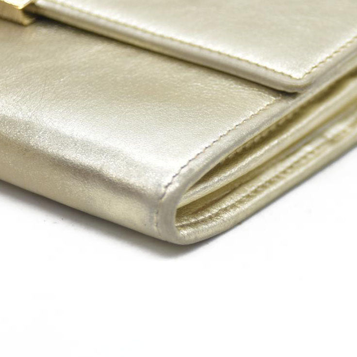 Must de Cartier $750 Love Collection Leather Bifold Long Wallet Gold/7BH0231