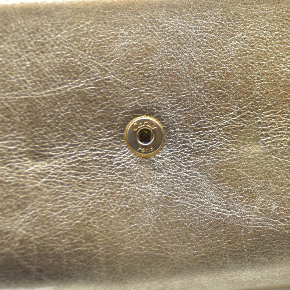 Must de Cartier $750 Love Collection Leather Bifold Long Wallet Gold/7BH0231