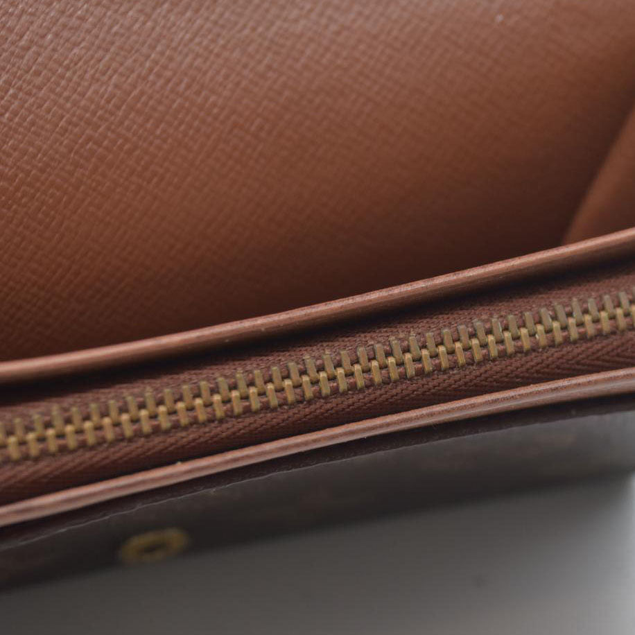 $560 Louis Vuitton Monogram Porte Monnaie Billets Tresor Bifold Wallet RA1906