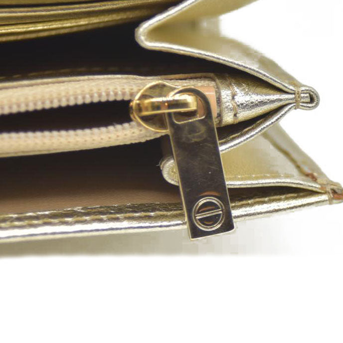 Must de Cartier $750 Love Collection Leather Bifold Long Wallet Gold/7BH0231