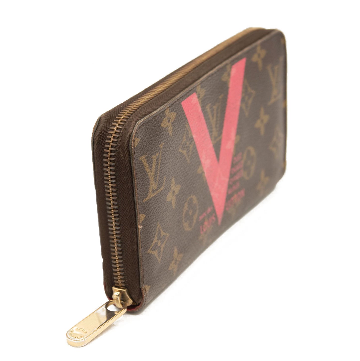 Louis Vuitton Monogram V Zippy Wallet Grenade Pink