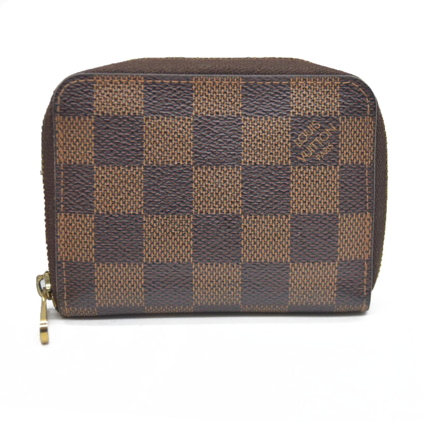 Louis Vuitton $740 Damier Zippy Zip Coin Purse Wallet SN0172