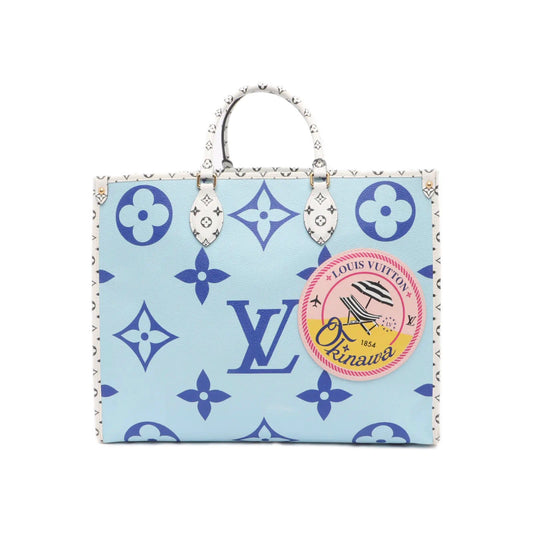 Louis Vuitton On The Go GM Okinawa Blue Tote