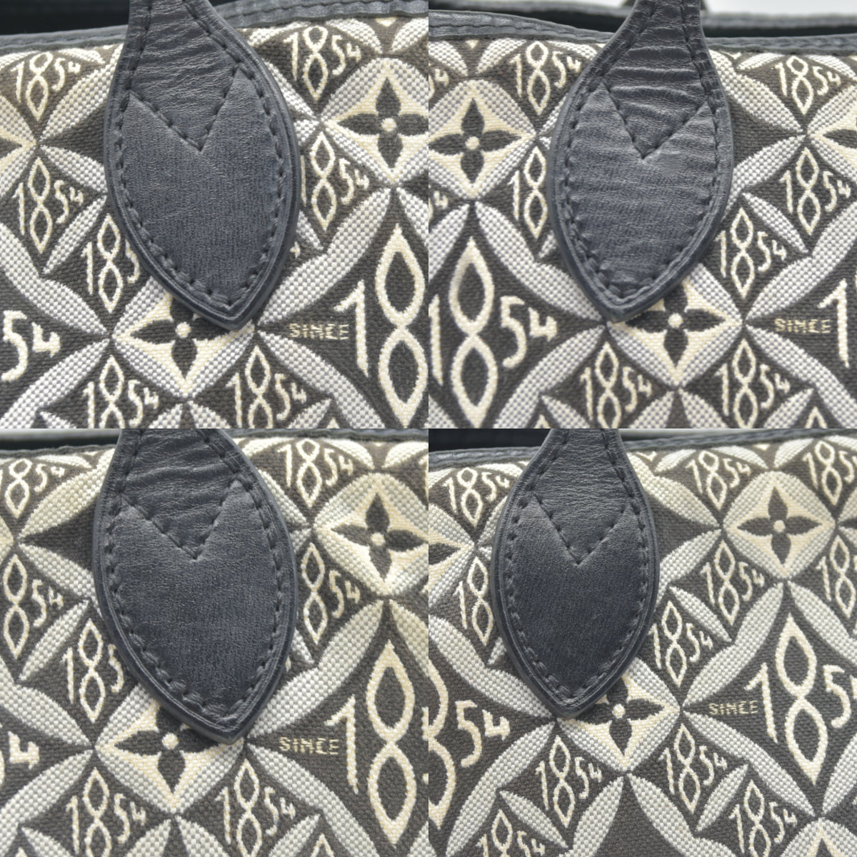 AUCTION $2170 Louis Vuitton  Jacquard Since 1854 Neverfull MM Grey