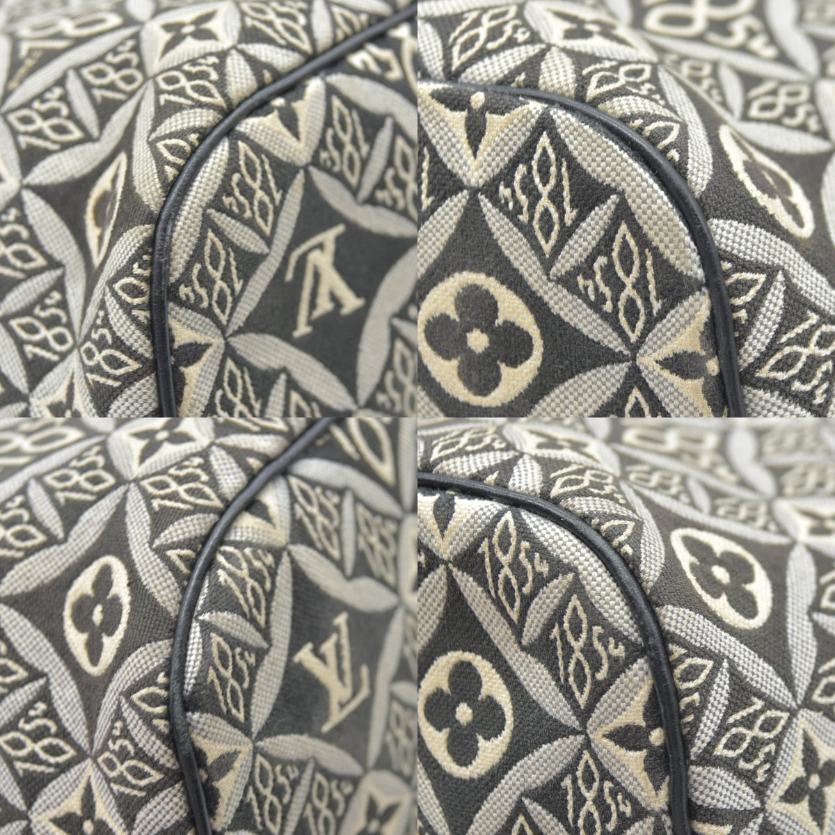 AUCTION $2170 Louis Vuitton  Jacquard Since 1854 Neverfull MM Grey