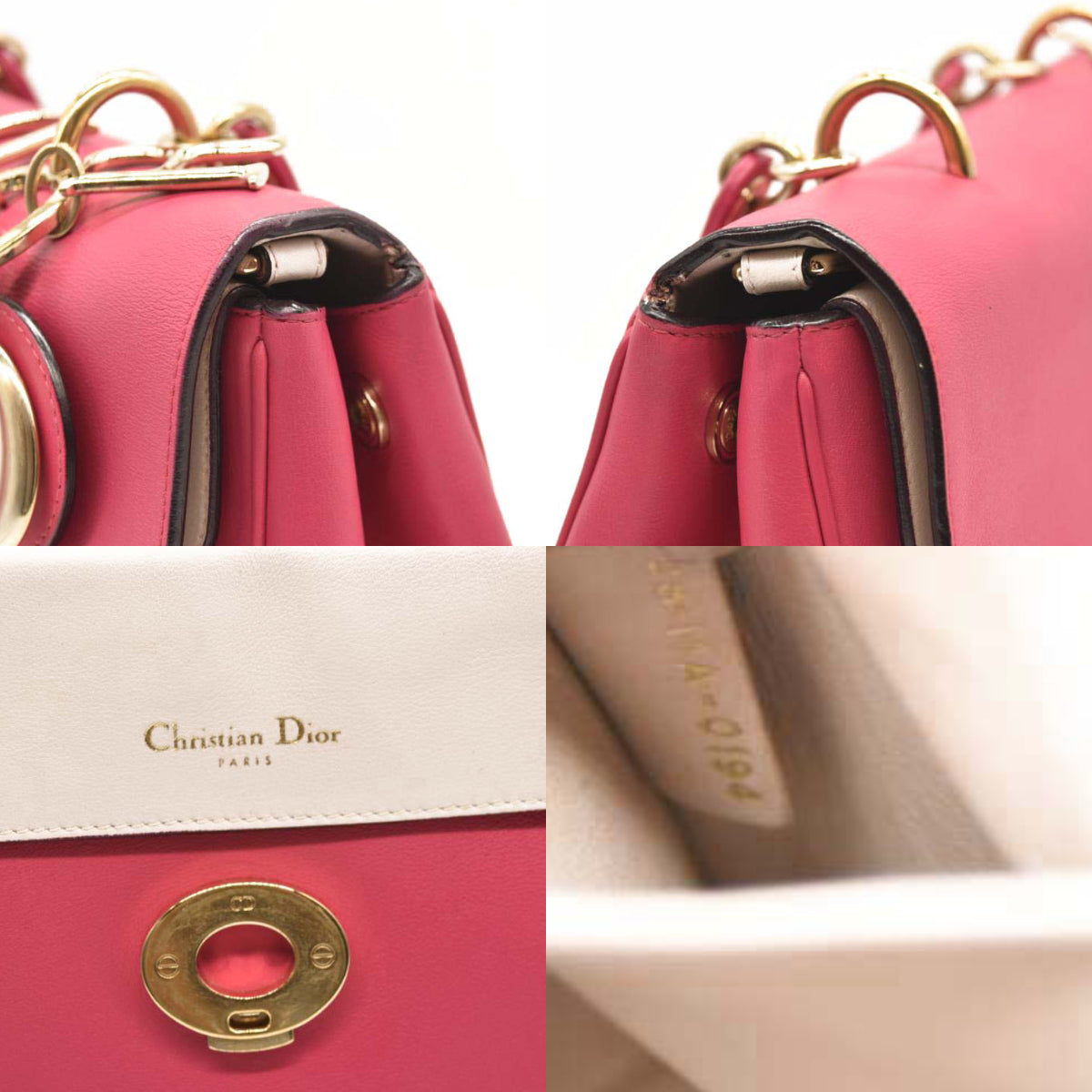 CHRISTIAN DIOR Leather Medium Be Dior Bag