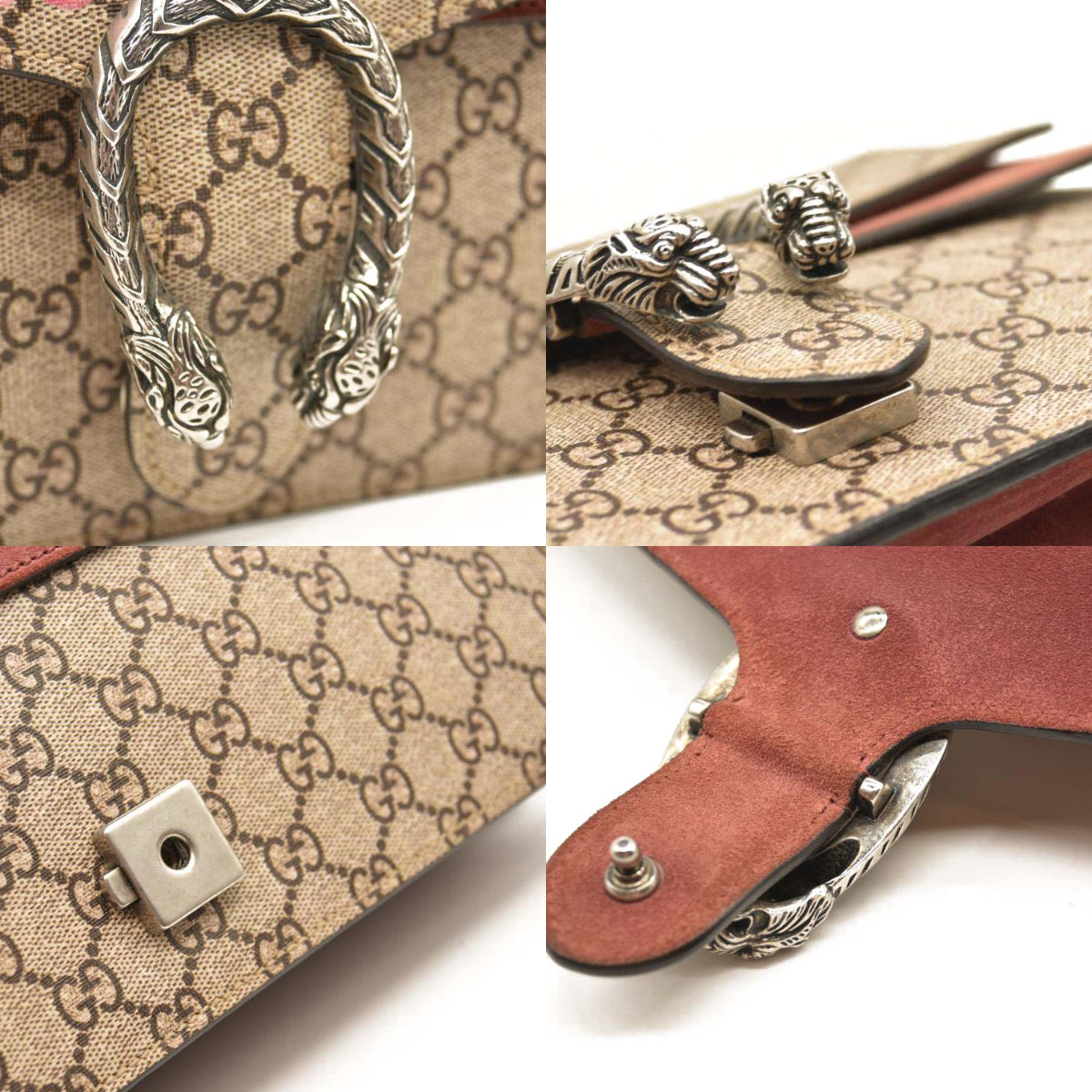 Gucci GG Supreme Monogram Blooms Medium Dionysus Shoulder Bag Beige Multicolor Dry Rose