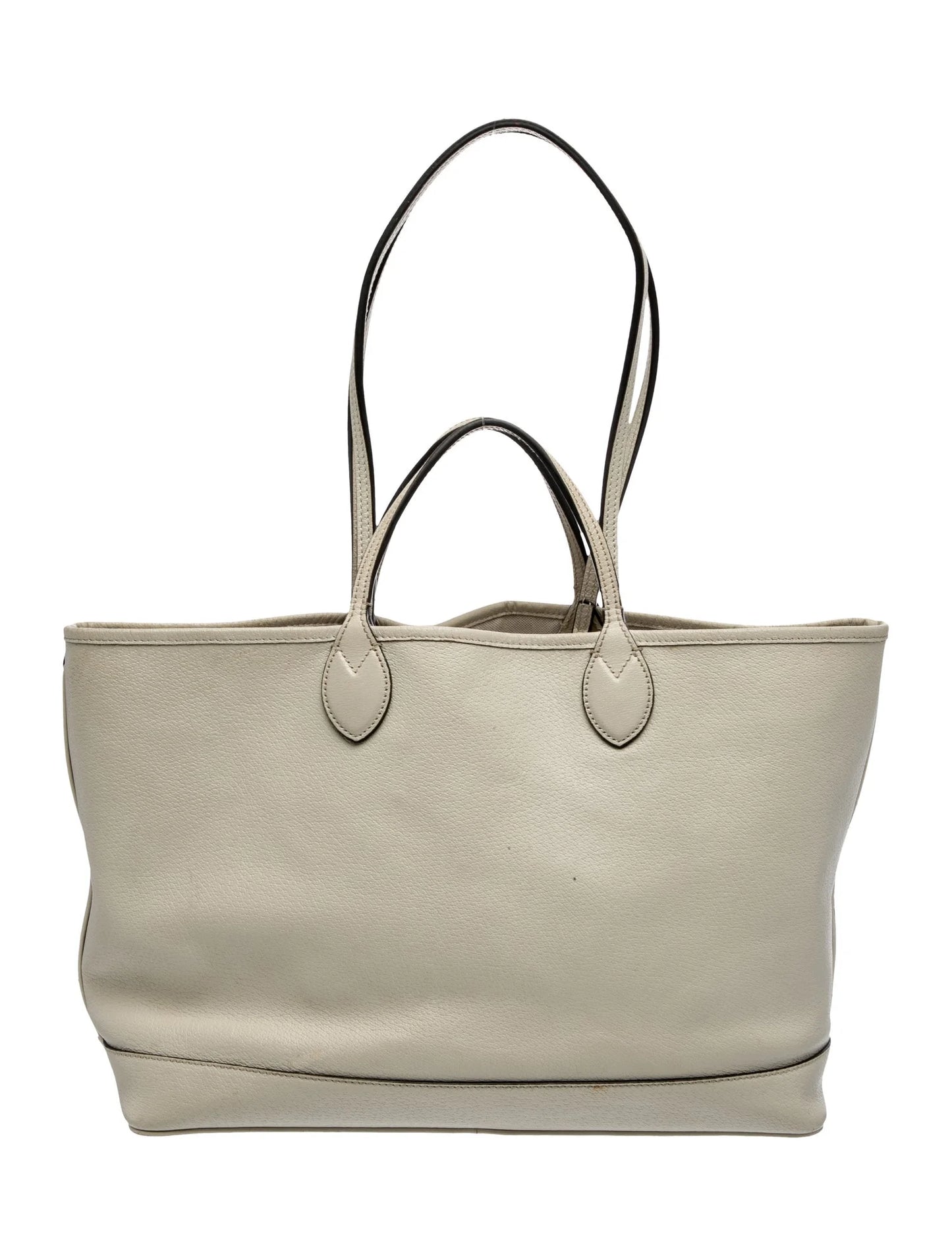 $1650 Gucci Double G Ophidia Medium Cream Leather