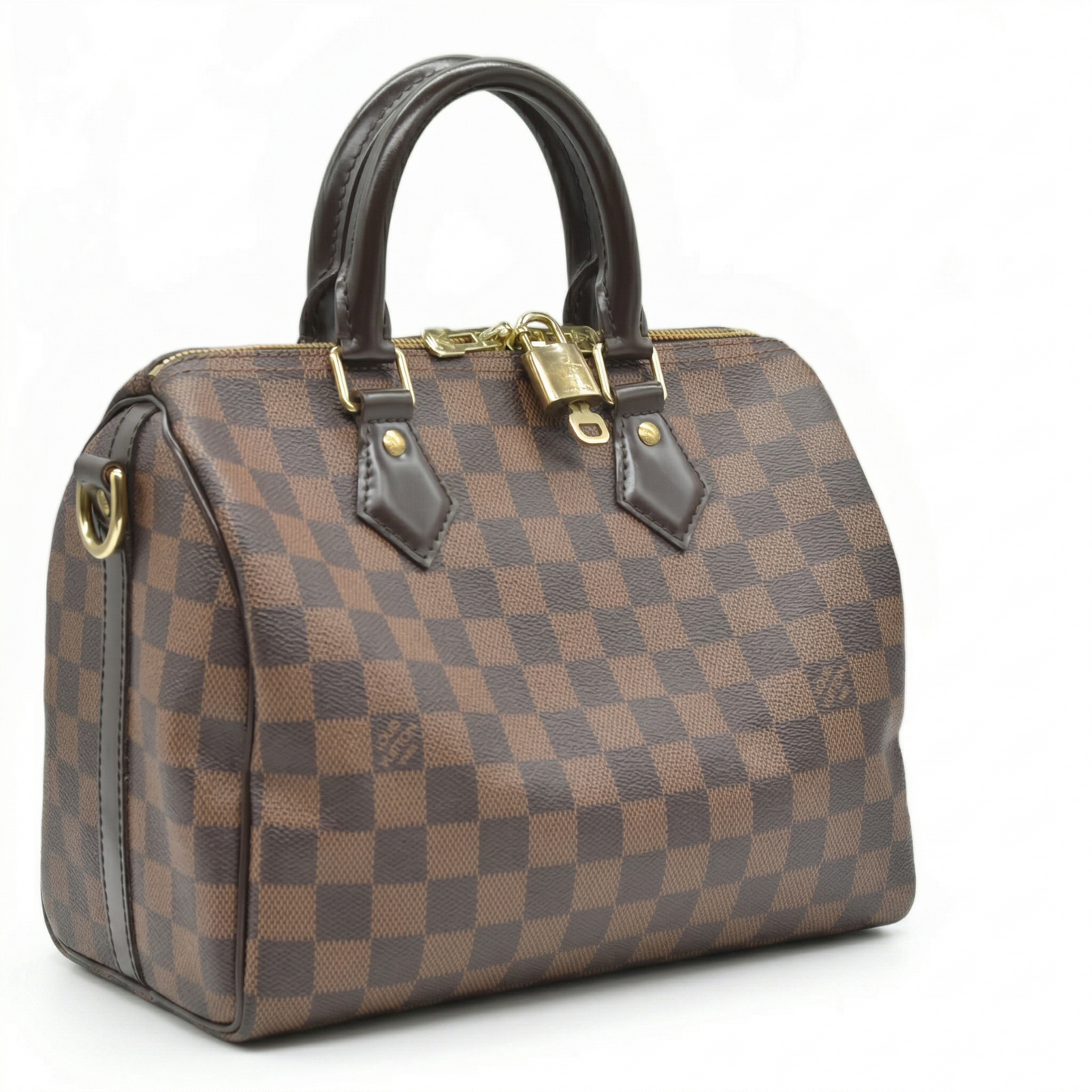 $1940 2016 Louis Vuitton Damier Ebene Speedy Bandouliere 25 SD3126