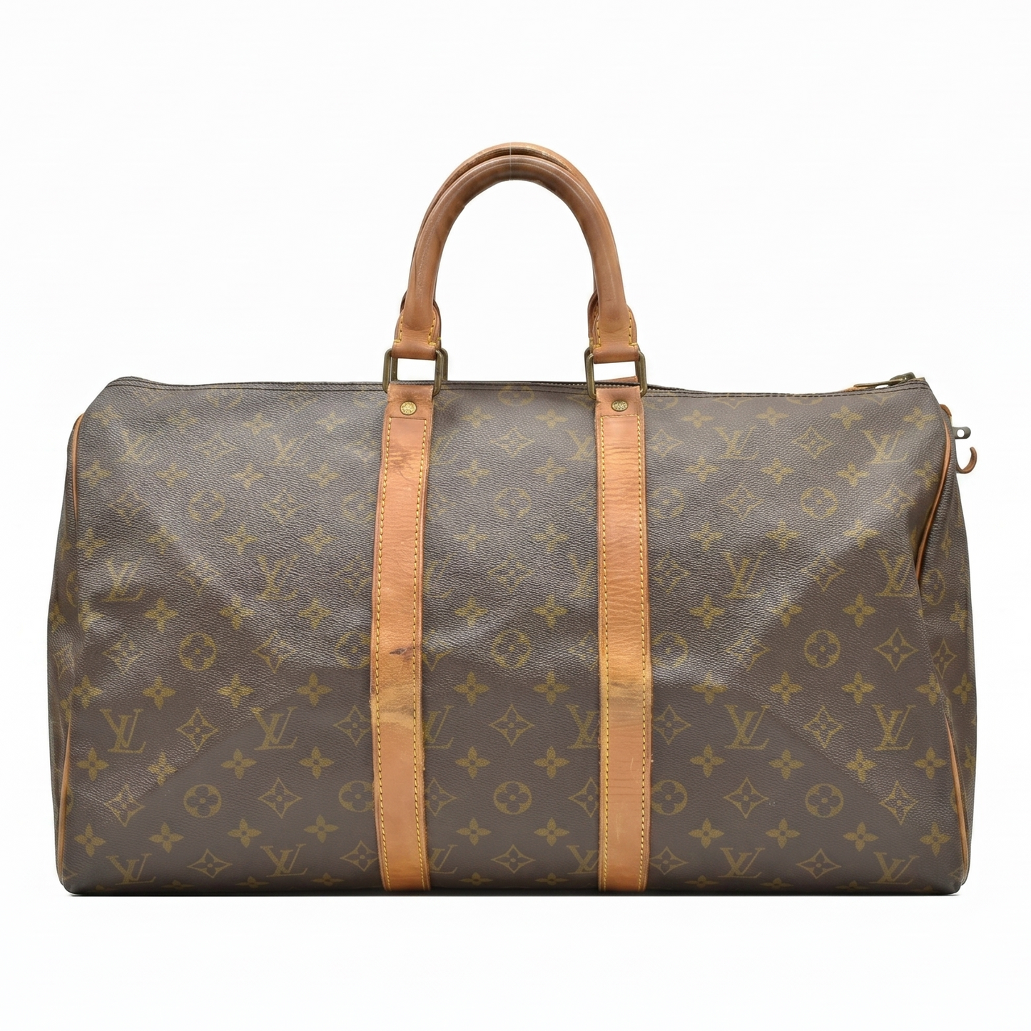 $1420 1988 Louis Vuitton LV Boston Bag Keepall 45 Brown Monogram SA822