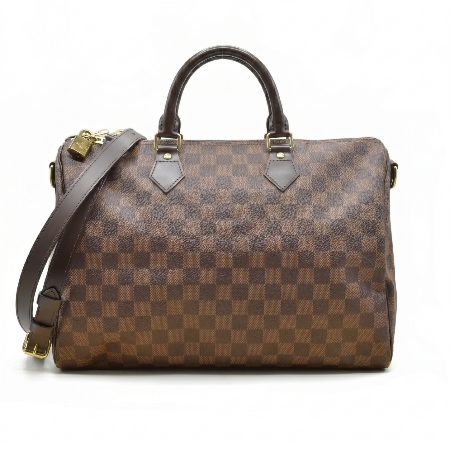 $2090 2013 Louis Vuitton  Damier Ebene Speedy Bandouliere 35 DU0193