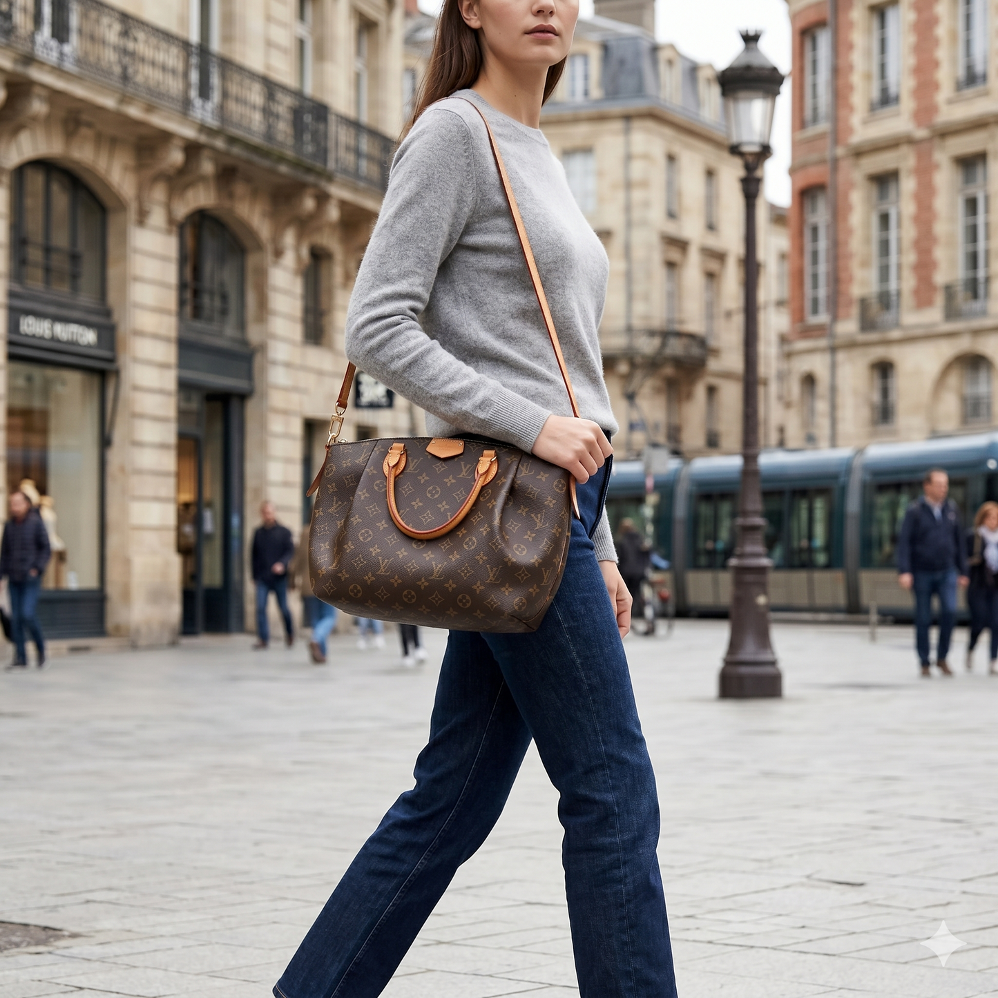$1540 2015 Louis Vuitton Turenne MM Monogram FL1105