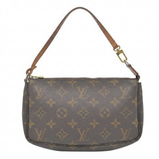 $1290 1999 Louis Vuitton LV Pochette Accessoires Brown Monogram AR0969