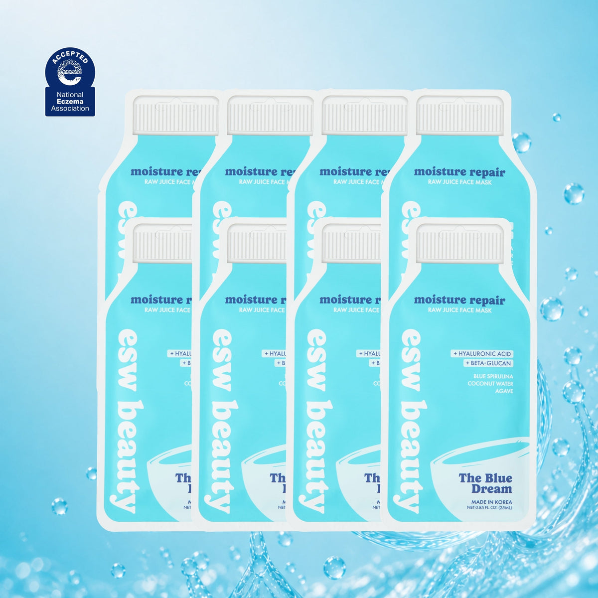 8 Pack - The Blue Dream Moisture Repair Raw Juice Mask Multipack