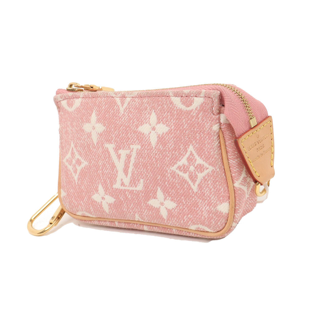 Louis Vuitton  Denim Jacquard Monogram Micro Pochette Accessories Rose