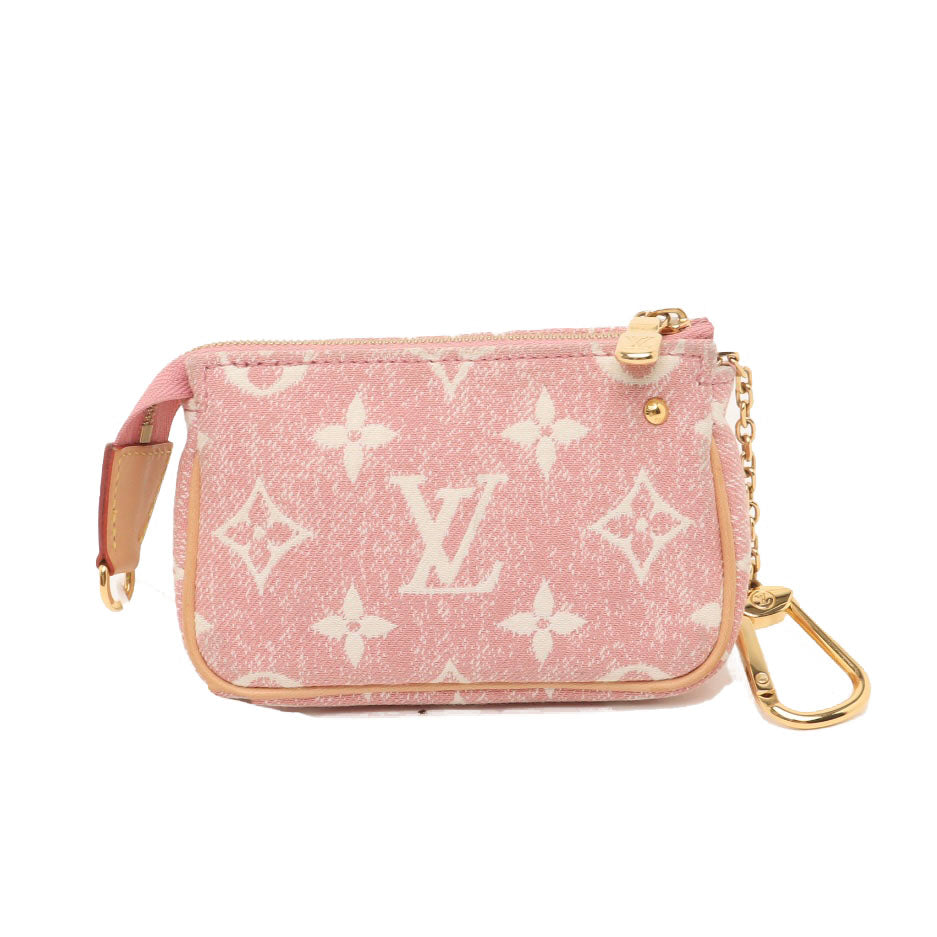 Louis Vuitton  Denim Jacquard Monogram Micro Pochette Accessories Rose