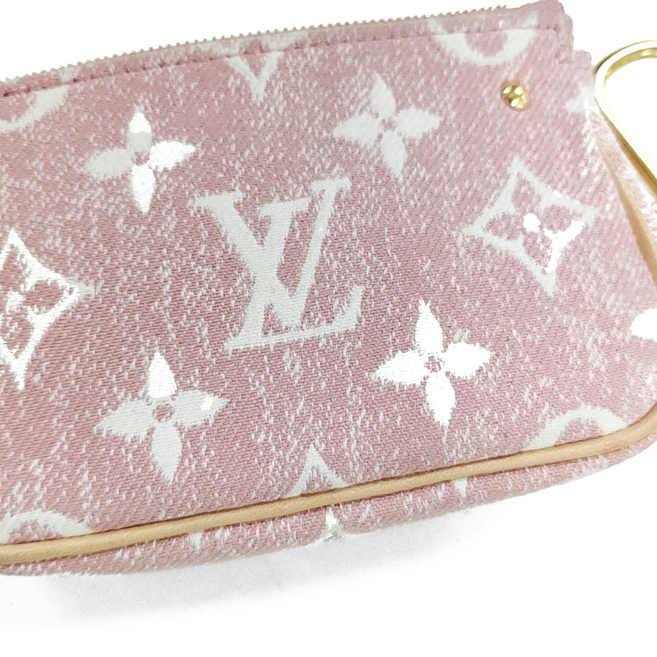 Louis Vuitton  Denim Jacquard Monogram Micro Pochette Accessories Rose