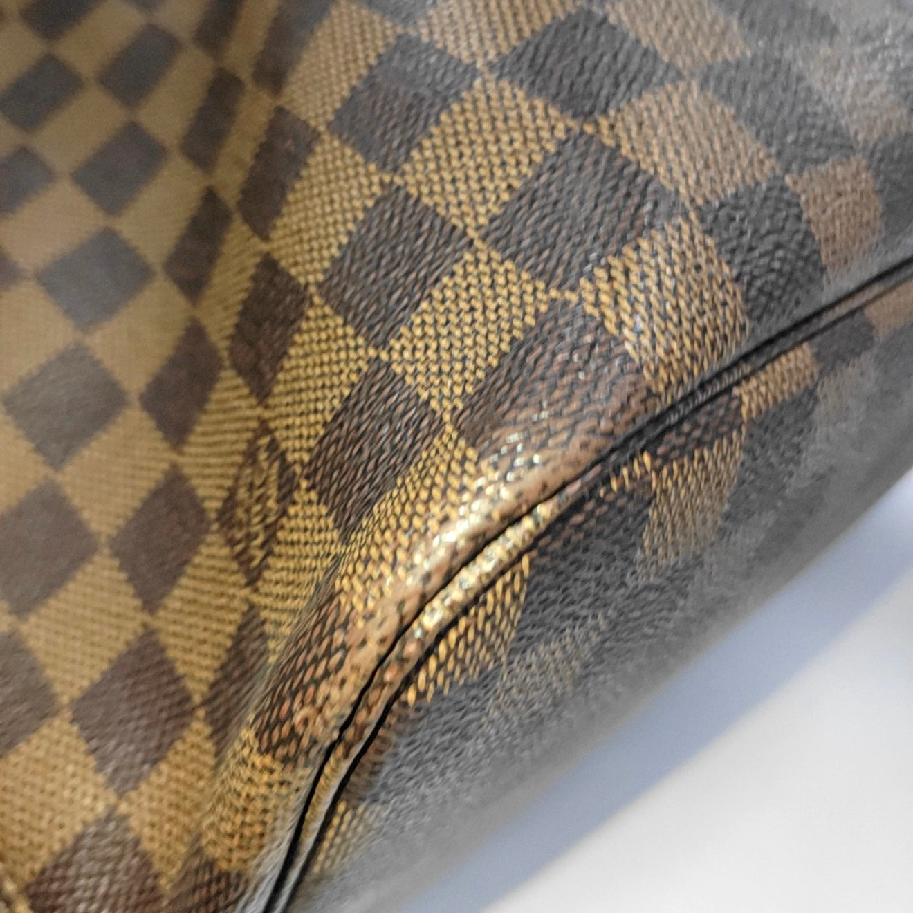 PRE-ORDER  Louis Vuitton  Damier Ebene Neo Neverfull MM Rose Ballerine - Minor Stains on interior