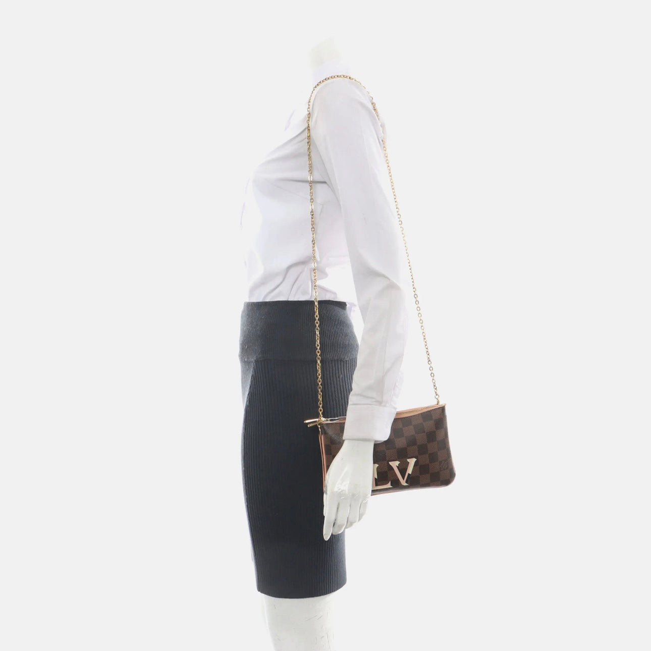 Louis Vuitton Damier Ebene Double Zip Pochette MI1149