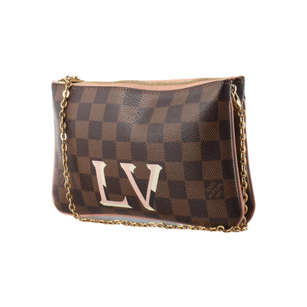 Louis Vuitton Damier Ebene Double Zip Pochette MI1149