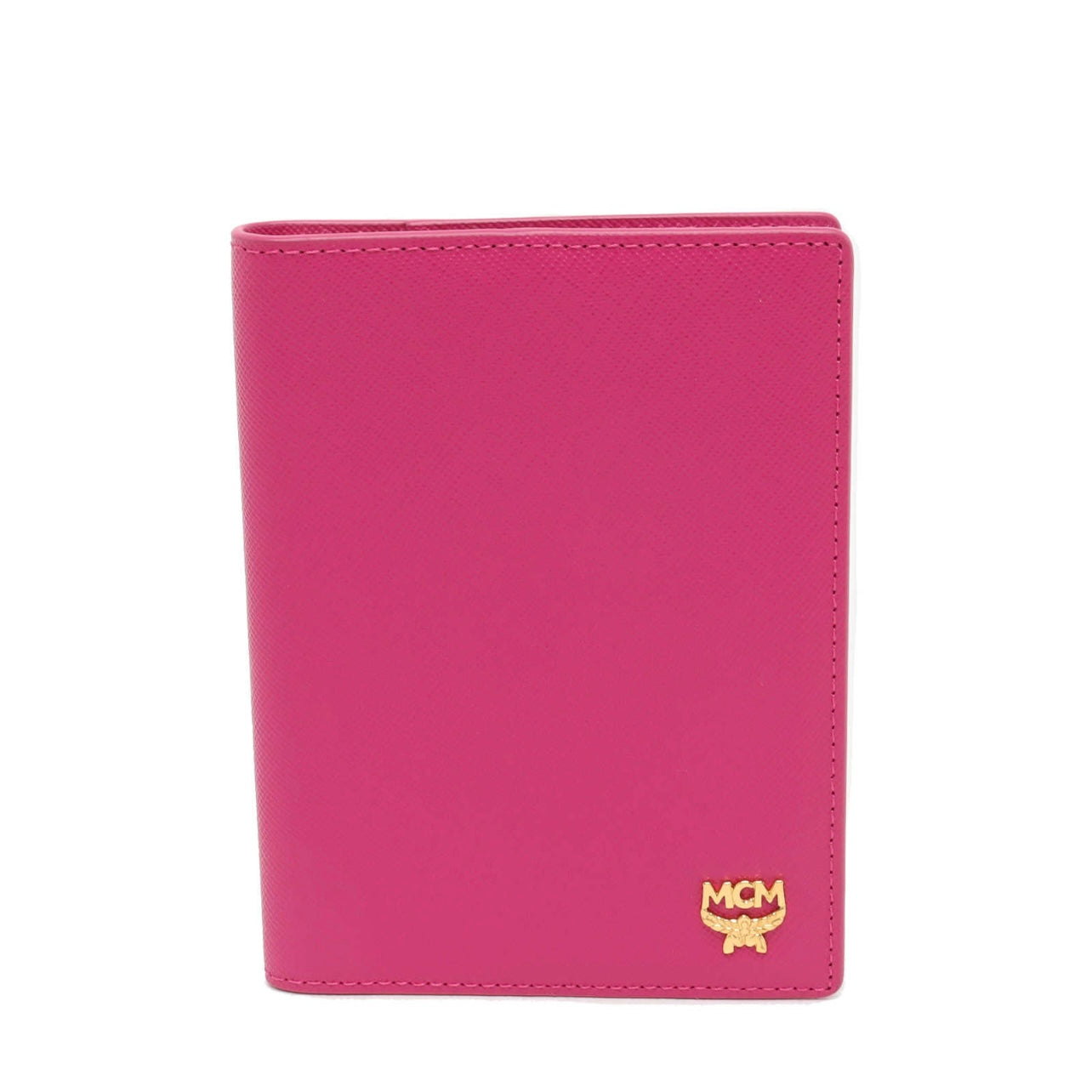 MCM Saffiano Passport Holder Pink