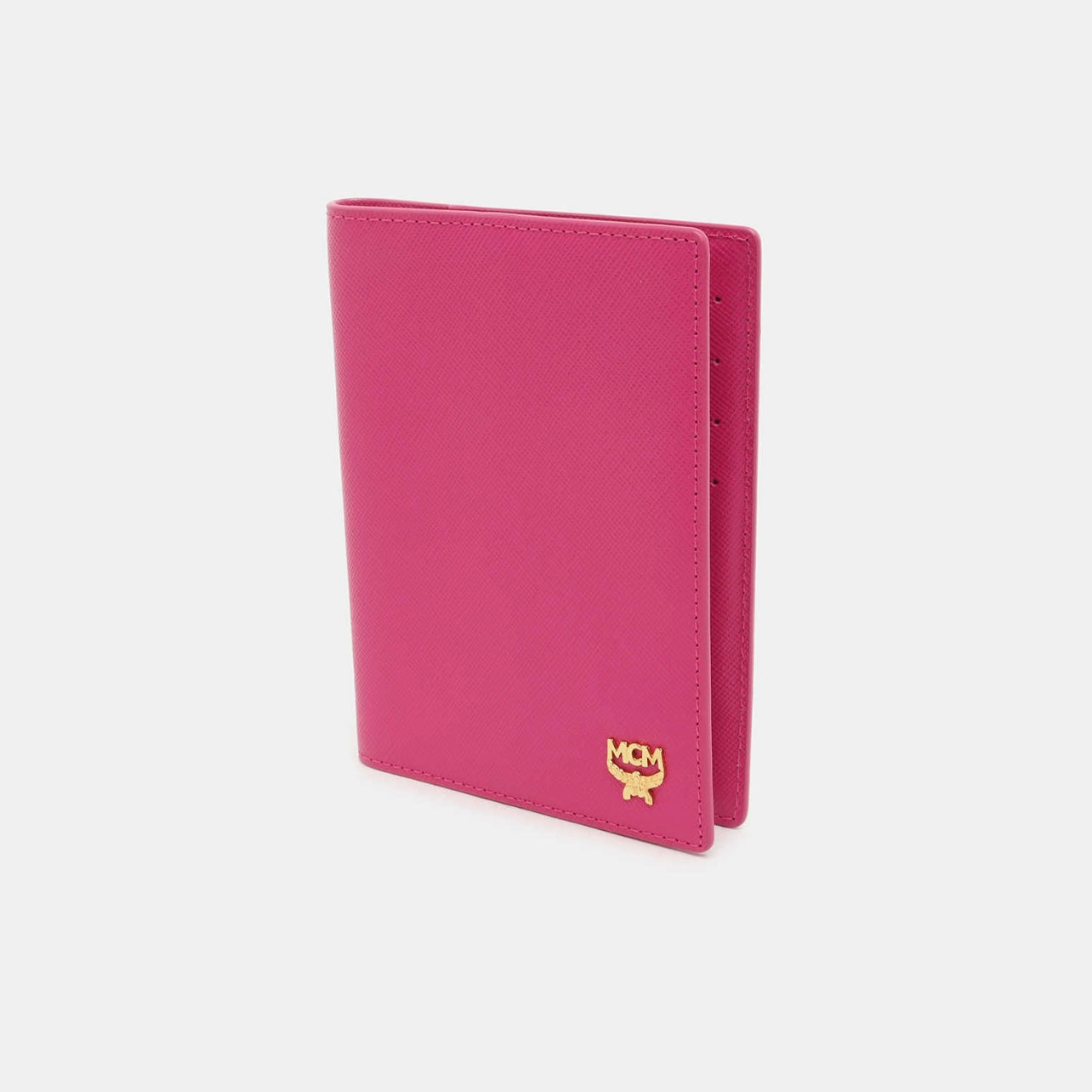 MCM Saffiano Passport Holder Pink