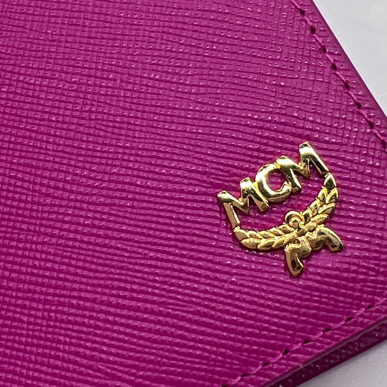 MCM Saffiano Passport Holder Pink