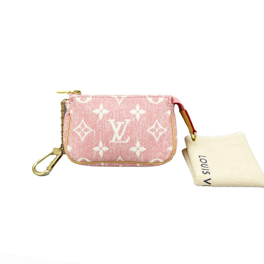 LOUIS VUITTON  Denim Jacquard Monogram Micro Pochette Accessories Rose