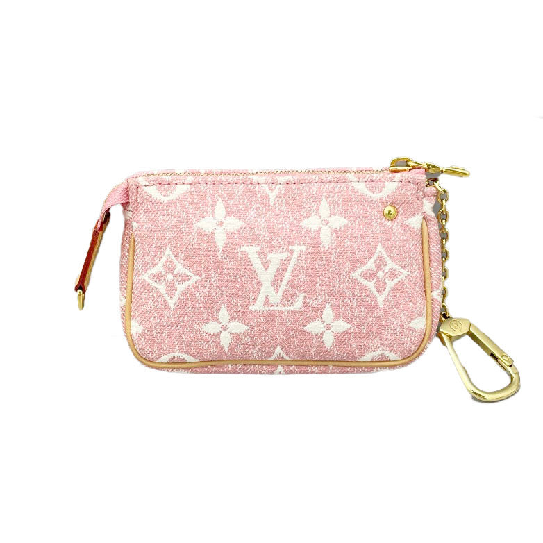 LOUIS VUITTON  Denim Jacquard Monogram Micro Pochette Accessories Rose
