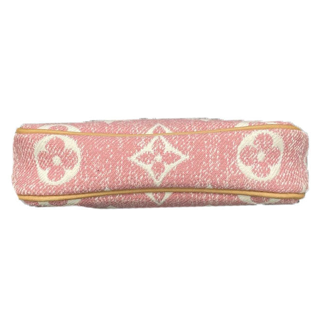 LOUIS VUITTON  Denim Jacquard Monogram Micro Pochette Accessories Rose
