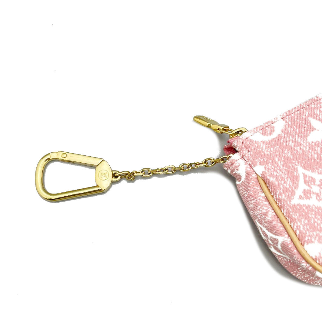 LOUIS VUITTON  Denim Jacquard Monogram Micro Pochette Accessories Rose