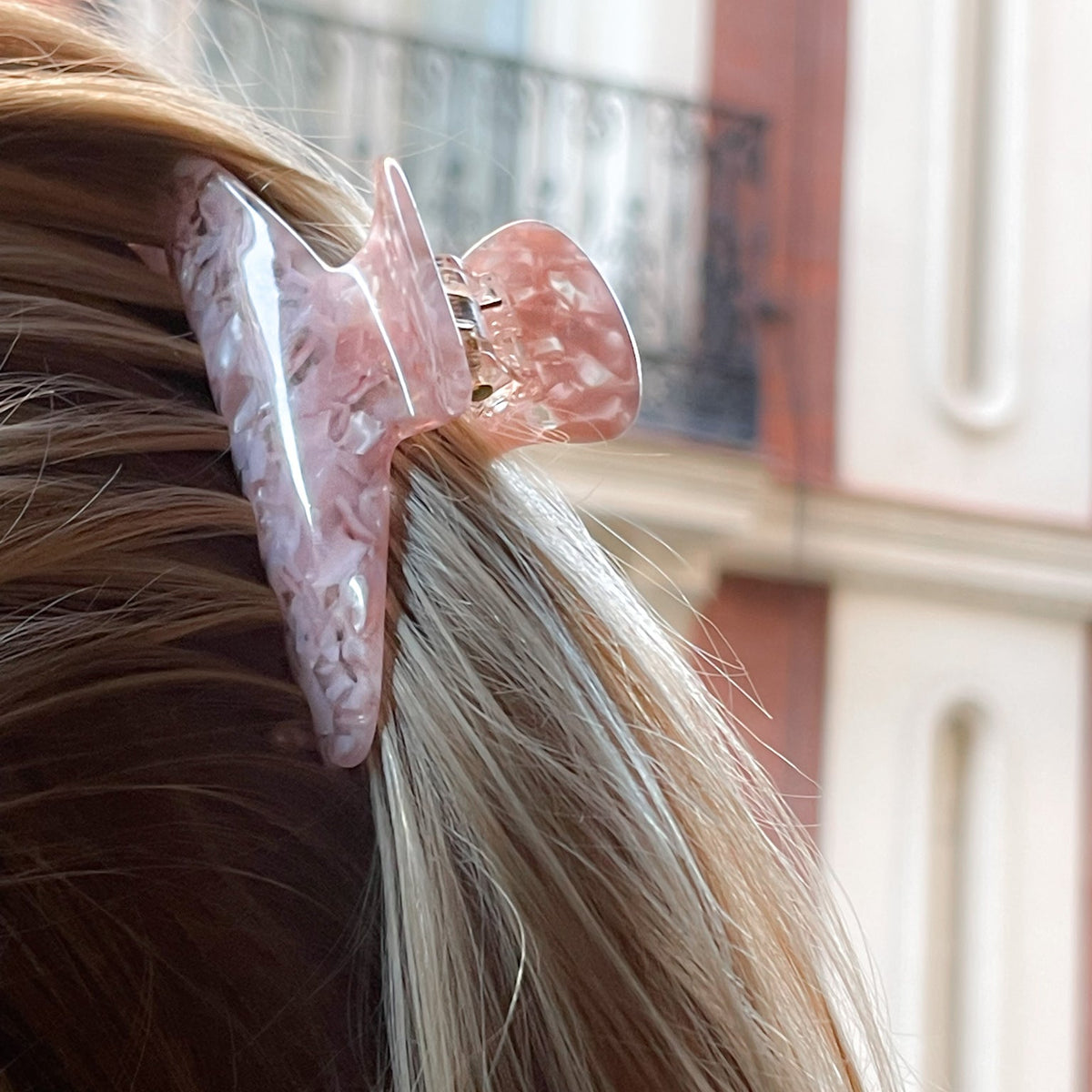 Happy Hour Pink French Biodegradable Claw Clip