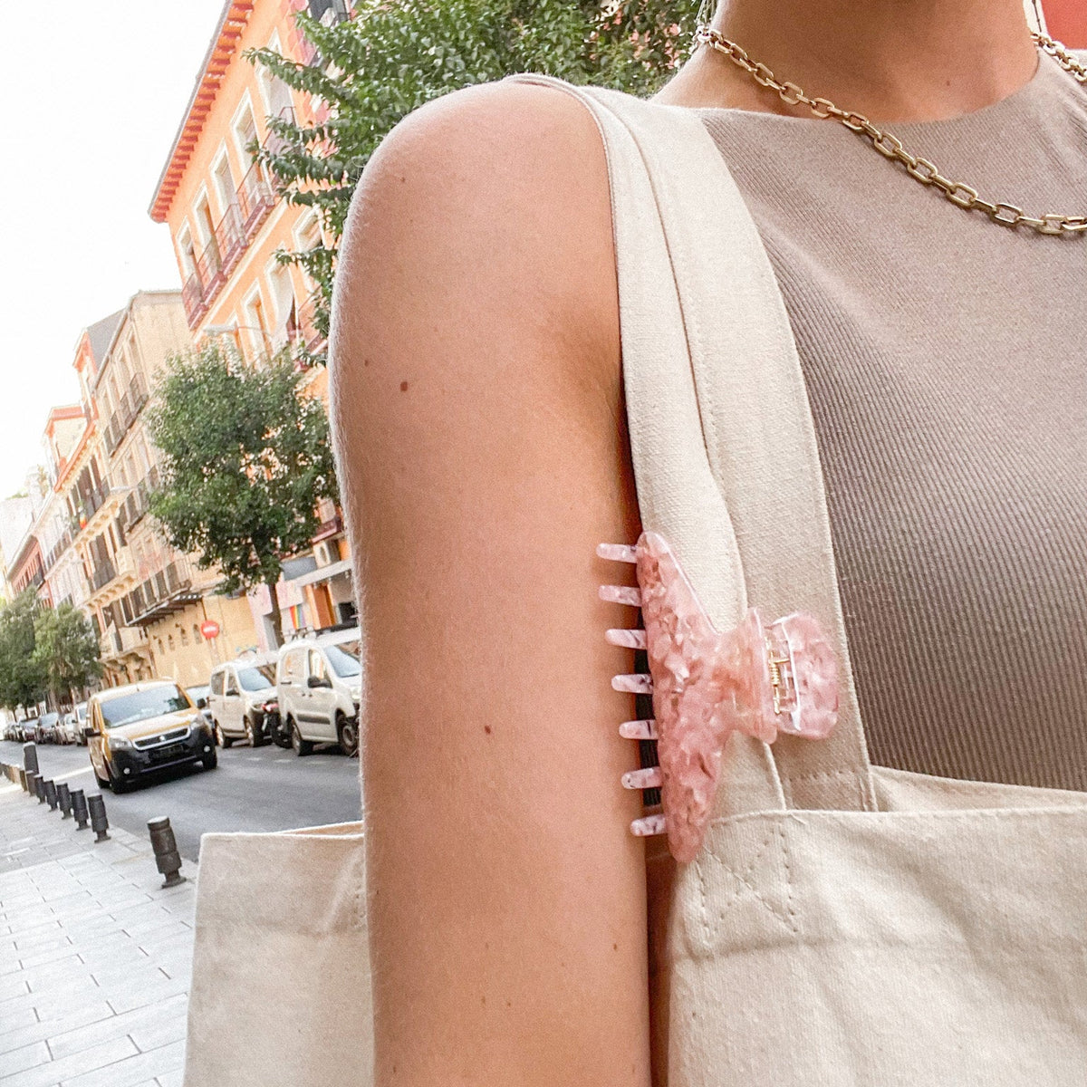 Happy Hour Pink French Biodegradable Claw Clip